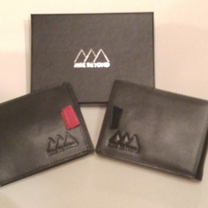 Cartera de cuero pequeño - cartera delgada negro - cartera de clip de dinero - billetera minimalista - cartera para el hombre - regalo para él - negro propio tienda