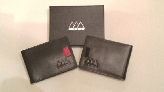 Small Leather Wallet Black Slim Wallet Money Clip Wallet - Etsy