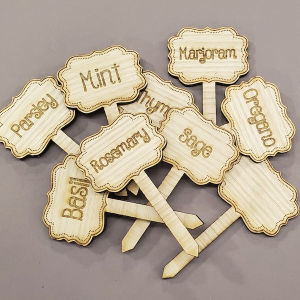 laser cut plant tags - digital download only