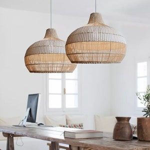 High Quality-Rattan Pendant Light,Rattan Light,Bamboo Pendant Light,Wicker Lamp,Rattan Lampshade,Rattan Light Fixture,Rattan Basket Lamp