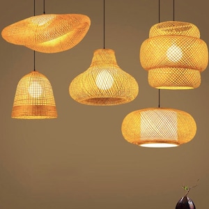 High Quality-Bamboo Pendant Light,Bamboo Lamp,Rattan Lightshade,Rattan Lamp Shade,Rattan Pendant Light,Bamboo Lampshade,Bamboo Light Fixture