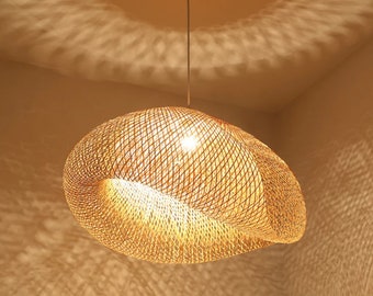 Hight Qualität-Bambus Pendelleuchte,Rattan Pendelleuchte,Wicker Lampenschirm,Bambus Licht,Rattan Lampenschirm,Rattan Leuchte,Bambus Lampenschirm