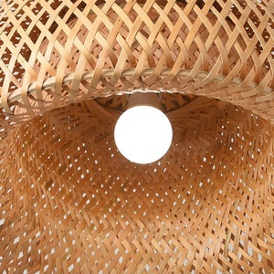 Bamboo Lamp Shade Pendant,Rattan Lamp Shade,Wicker Lampshade,Wicker Lamp,Bamboo Light Fixture,Rattan Light Pendant,Bamboo Light,Rattan Light Without Glass Shade