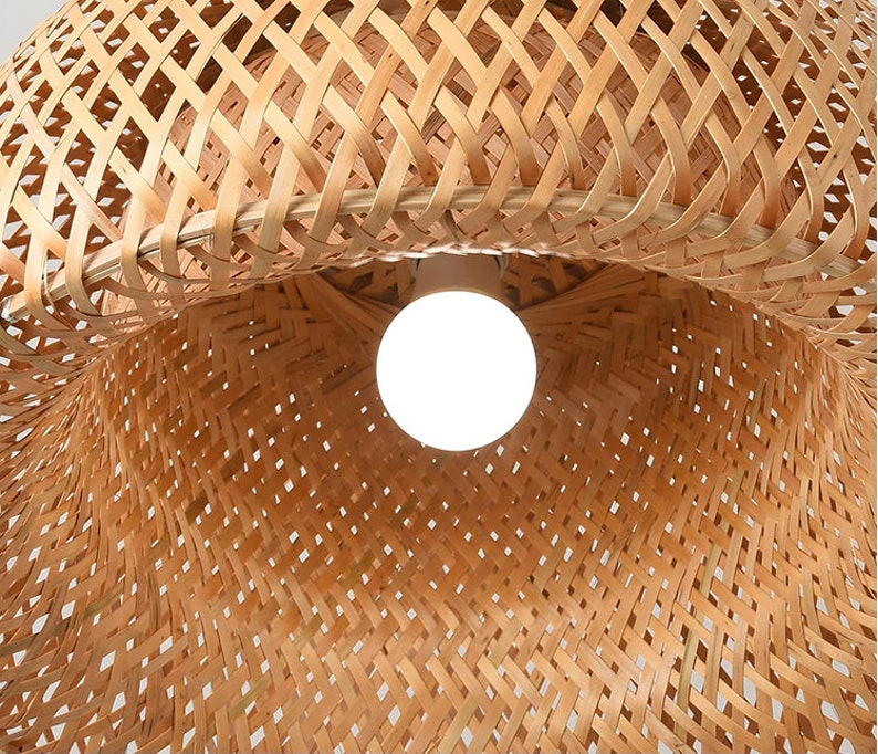 Bamboo Lamp Shade Pendant,Rattan Lamp Shade,Wicker Lampshade,Wicker Lamp,Bamboo Light Fixture,Rattan Light Pendant,Bamboo Light,Rattan Light Without Glass Shade