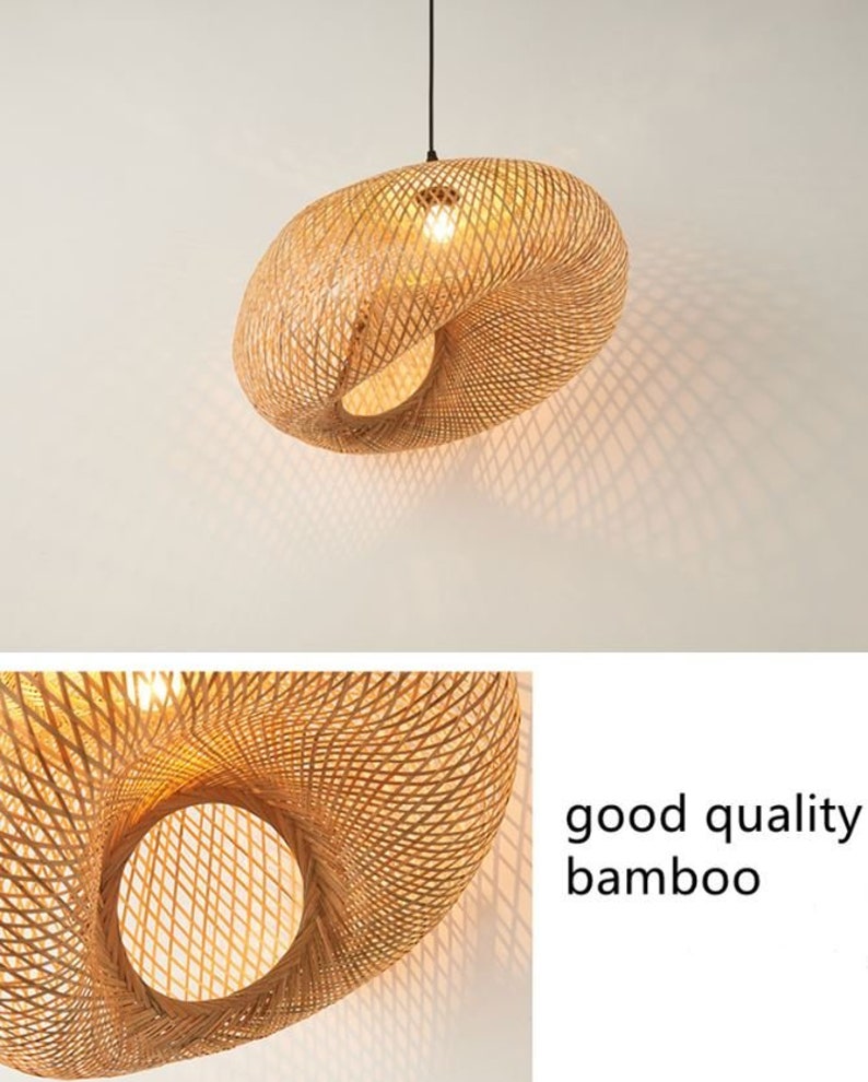 Hight Qualität-Bambus Pendelleuchte,Rattan Pendelleuchte,Wicker Lampenschirm,Bambus Licht,Rattan Lampenschirm,Rattan Leuchte,Bambus Lampenschirm Bild 6