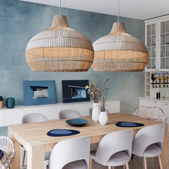 Wicker lamp pendant deals