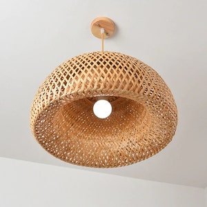 Bamboo Lamp Shade Pendant,Rattan Lamp Shade,Wicker Lampshade,Wicker Lamp,Bamboo Light Fixture,Rattan Light Pendant,Bamboo Light,Rattan Light