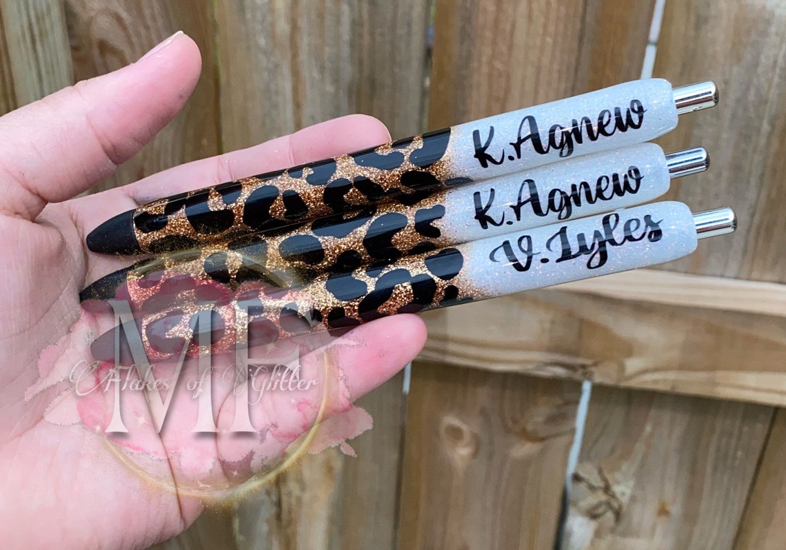 Glitter Epoxy Pens Etsy