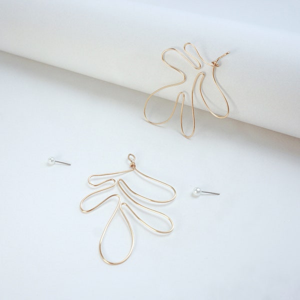 Wire Art Earrings Etsy