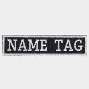 Custom Embroider biker Name Tag .75 inches High image 3