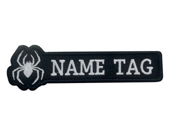 Custom Embroider Spider Name Tag