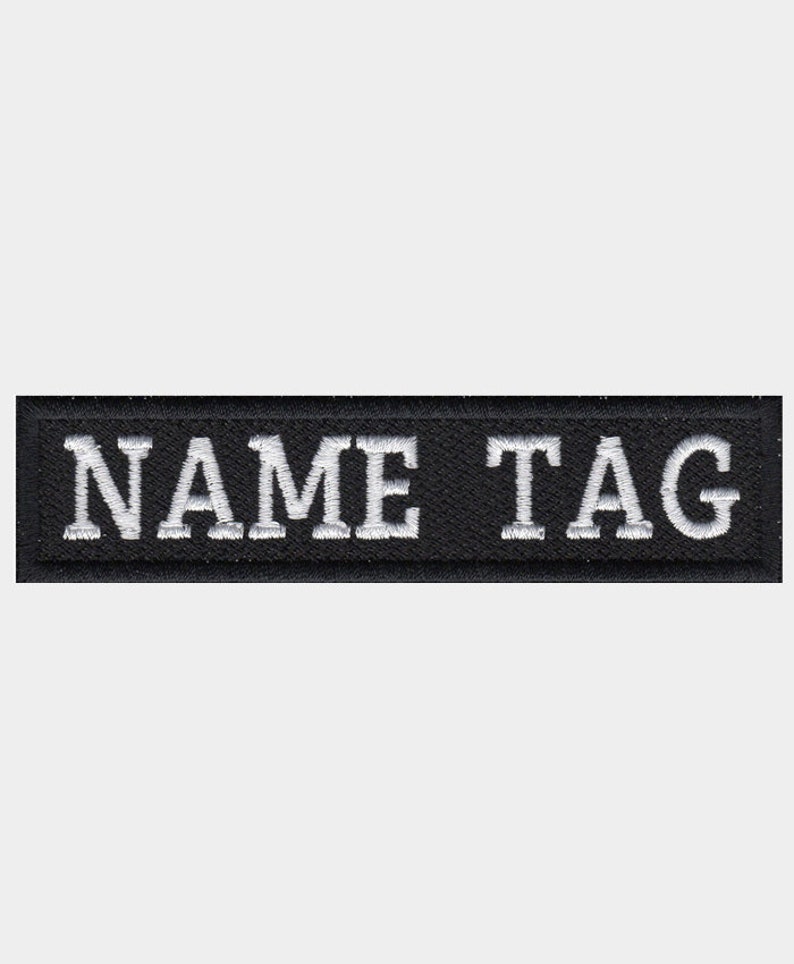 Custom Embroider biker Name Tag .75 inches High image 2