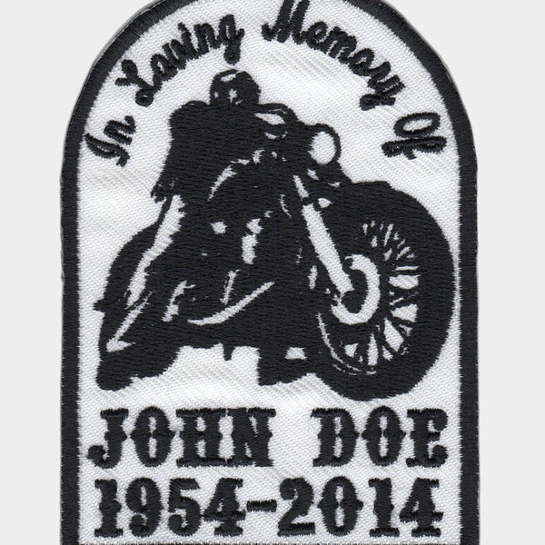 Custom Embroider Memorial Circle Street Biker Patch