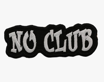 No Club embroidered patch