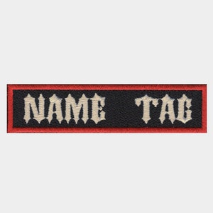 Custom Embroider biker Name Tag .75 inches High image 4