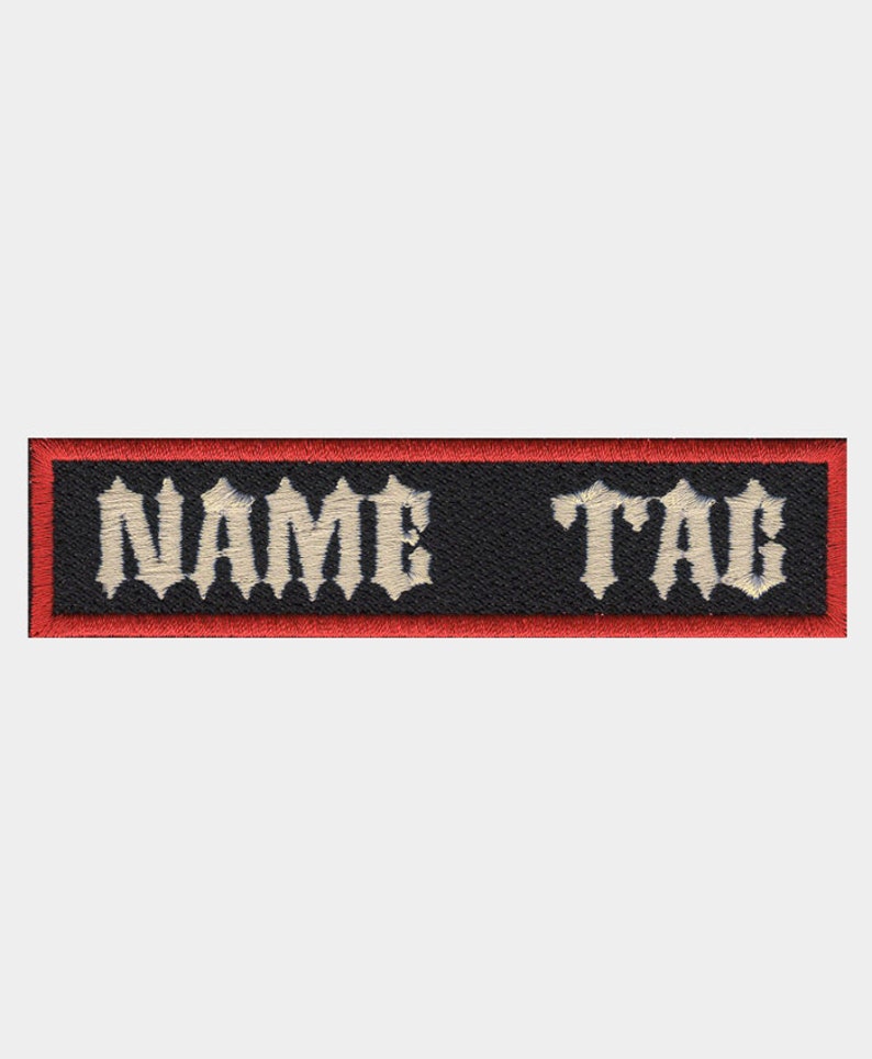 Custom Embroider biker Name Tag .75 inches High image 4