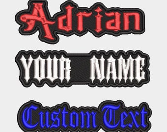 3" to 17" Custom Name Patches