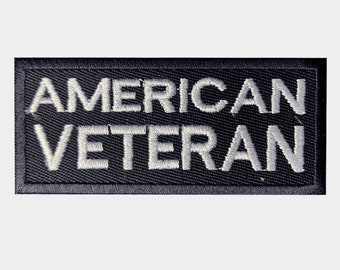 American Veteran Embroidered Jacket Vest Saying Patch Biker Emblem