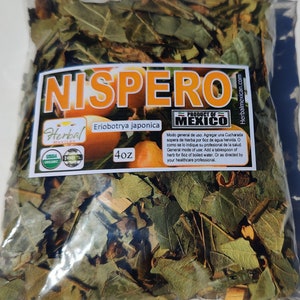 Hojas/Hierbas de Mispero Nispero Loquat leaves 1LB Herbs Natural Tea Eriobotrya nispero herbs image 7