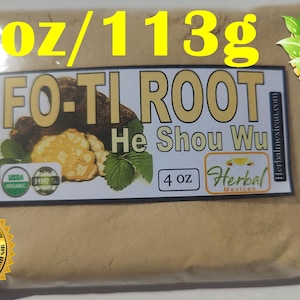 4 oz Fo-ti Root Powder (Polygonum multiflorum) Foti powder he shou wu 113g