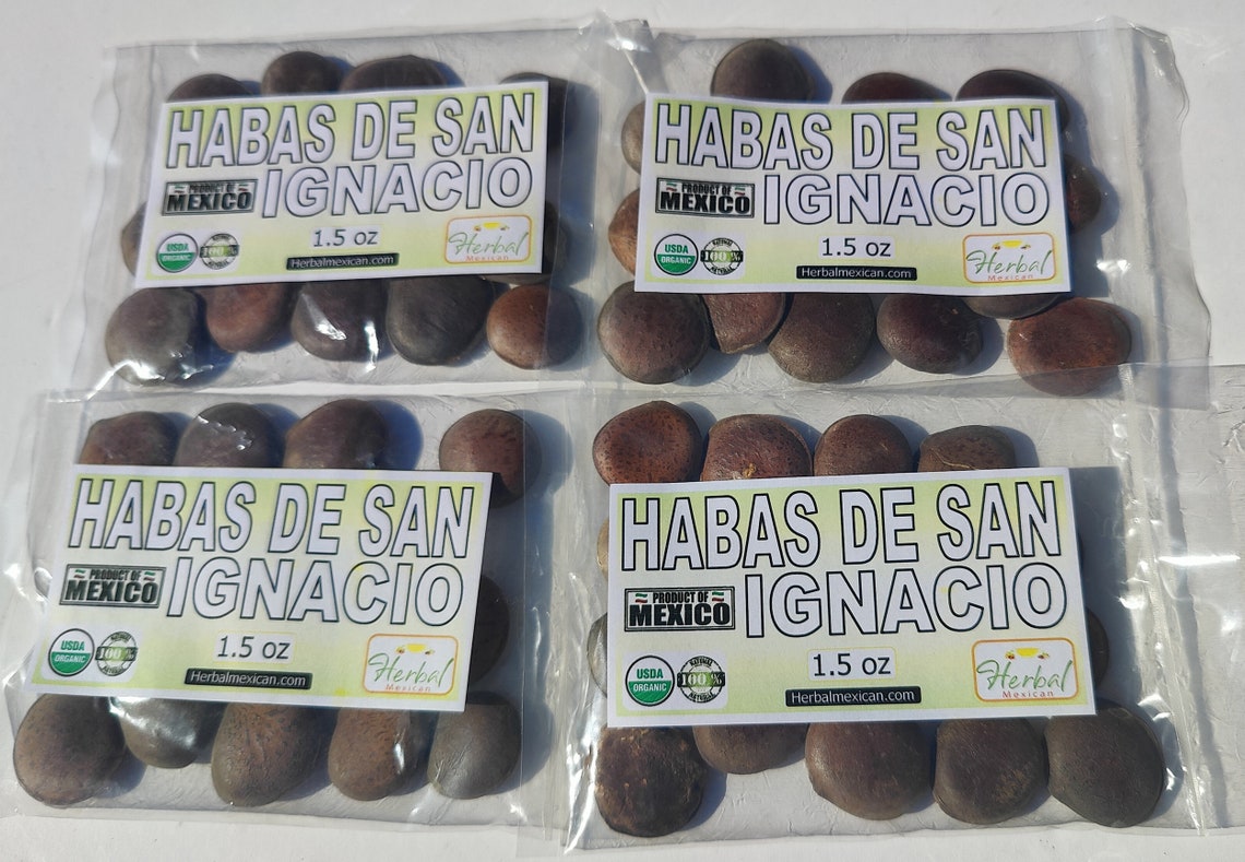 Habas De San Ignacio Como Se Toman Habas De San Ignacio 1.5oz 12 a 14 Habas Enteras Ignatius Bean, Haba De