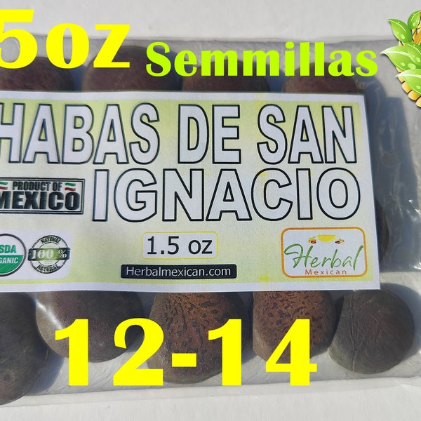 Habas de San Ignacio 1.5oz (12 a 14 Habas Enteras) Ignatius Bean, haba de san ignacio, semillas de san ignacio !!!