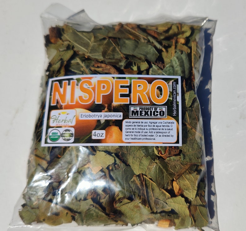 Hojas/Hierbas de Mispero Nispero Loquat leaves 1LB Herbs Natural Tea Eriobotrya nispero herbs image 3