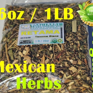 Tronadora Retama Diabetina 16oz Esperanza Tacoma Stans Trumpet Yellow Elder bells 1LB Organic Mexican Herbs!!!