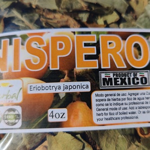 Hojas/Hierbas de Mispero Nispero Loquat leaves 1LB Herbs Natural Tea Eriobotrya nispero herbs image 4