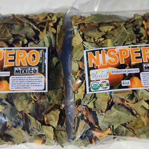 Hojas/Hierbas de Mispero Nispero Loquat leaves 1LB Herbs Natural Tea Eriobotrya nispero herbs image 9