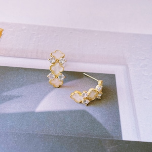 Yvette Clover Earrings - Made in Korea