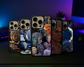 iPhone air Baldur’s Gate 3 Inspired Astarion Phone Case, Vampire Elf Dark Fantasy Design for iPhone 17 Pro Max, iPhone 16, Samsung S25 Ultra