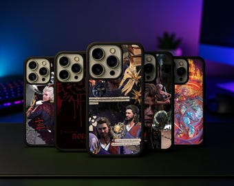 Moonlight Vampire Aesthetic Phone Case, Astarion Inspired BG3 Fan Art Cover for iPhone 17 Pro, iPhone 15+, Samsung S25, S24 iphone air