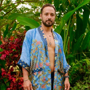 Seidenkimono / Herrenmantel / Seidenmantel