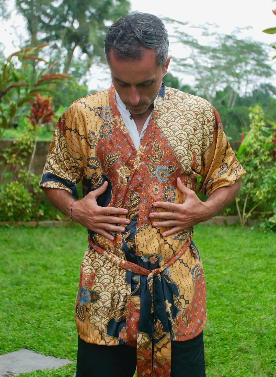 Men Kimono/ Silk Kimono/ Men Robe Etsy