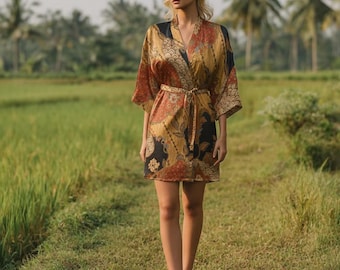 Batik Silk Kimono Robe – Elegant Luxury Loungewear