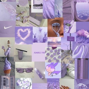 Lavender Aesthetic Collage Kit 6x4 Inches Pack of 25-100