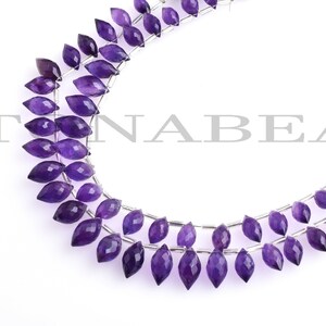 Natural Amethyst Faceted Dew Drops Shape Beads-Amethyst Faceted Beads-Drop Shape Beads-Faceted Beads-Amethyst Faceted Briolette Beads 24Pcs
