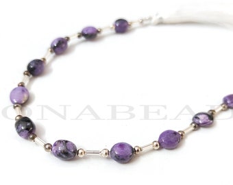 Natural Charoite Oval Shape Smooth Beads-Charoite Beads-Charoite Smooth Small Shape Beads-Charoite Oval Shape Briolette Beads-Charoite