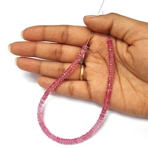 Geweldige roze topaas gecoate gefacetteerde rondelle kralen-roze topaas kralen-rondelle kralen-topaas gefacetteerde rondelle edelsteenkralen, 5 mm, 9,5 inch.