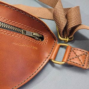Handmade Leather Belt Bag – Stylish & Functional Waist Pack with Brass Hardware