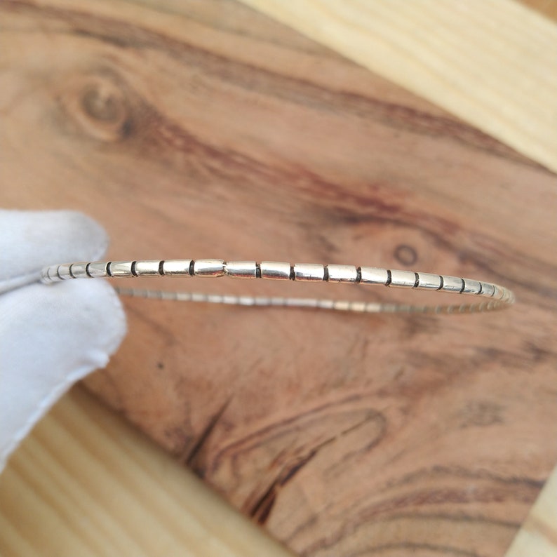 Silver Bangle Silver Bangle 925 Sterling Silver Inner Size 65 mm