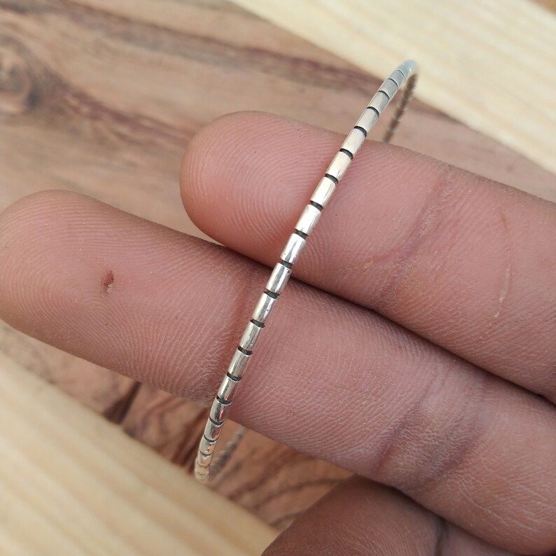 Silver Bangle Silver Bangle 925 Sterling Silver Inner Size 65 mm