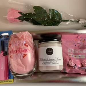 Candle Gift Set (Pink light up rose)