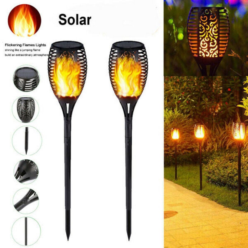 Solar Energy Outdoor Courtyard Lamp Simulation Flame Lamp | Etsy
