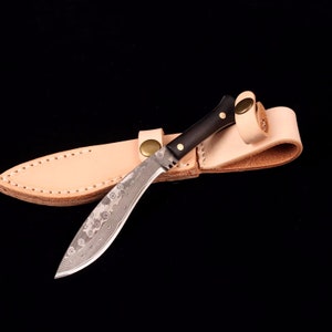 Miniature Nepalese Knife Miniature Paper Knife Tea Knife Damascus Steel Unedged