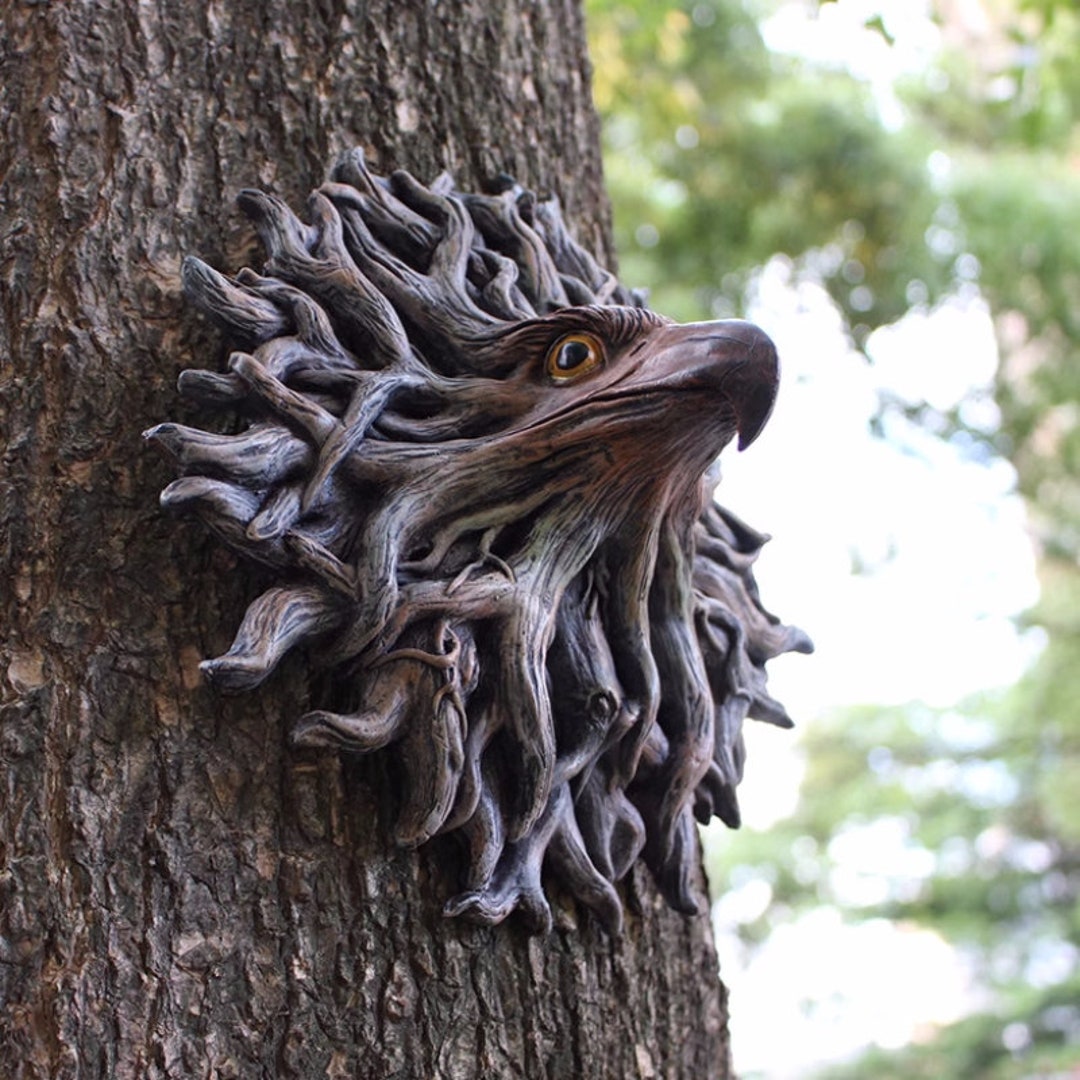 Resin Eagle Statue Outdoor Garden Sculpture Decor Ornament Etsy