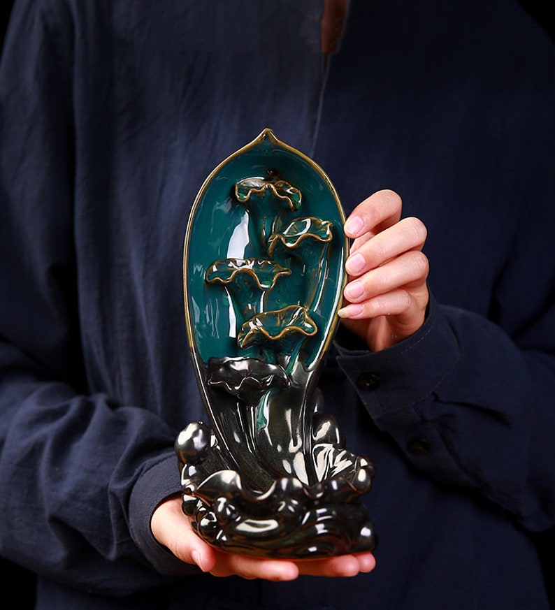 Waterfall Incense Burner Tower Incense Ceramic Burner Etsy