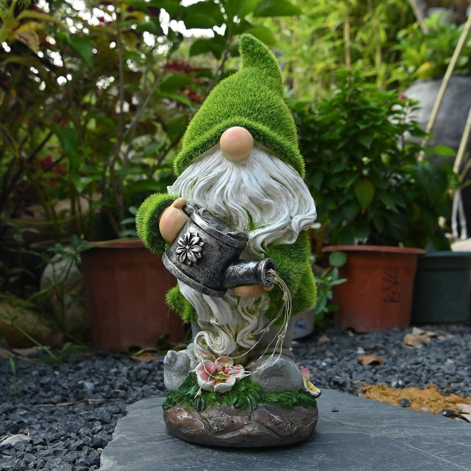 Outdoor Solar Garden Resin Ornaments Dwarf Resin Crafts Etsy