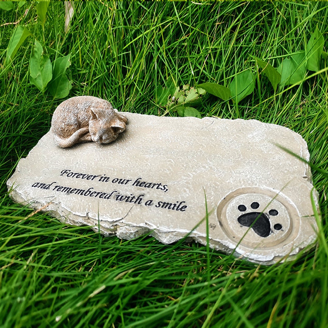 Custom Cat Memorial Stone Personalized Cat Grave Marker Etsy